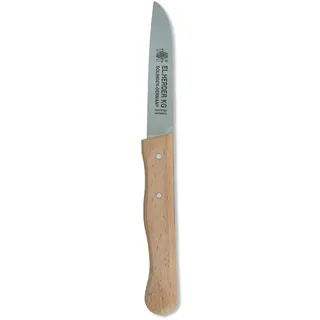 El Herder Gemüse und Obstmesser 23,4 cm, Handgeschliffenes Solingen Edelstahl Küchenmesser mit Buchenholzgriff, Leichtes Schälmesser, 21,4 g, Handwäsche Empfohlen