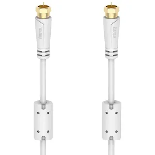 Hama Koaxialkabel für Kabelrouter F-Stecker 3 m Weiß