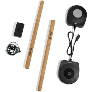 AEROBAND Elektronisches Schlagzeug PocketDrum2 MAX, Air Drum Sticks & Pedals & Bluetooth Adapter, Spielen Sie Schlagzeug überall und jederzeit, 8 Töne und USB Midi Teenager Erwachsener Schlagzeuger