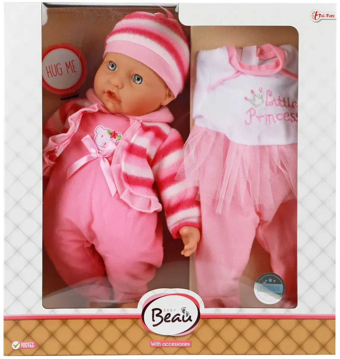 Toi-Toys 02026Z - BEAU Geschenkset -Babypuppe 40cm + Kleidung