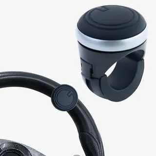 Universal Auto Lenkradknauf, Lenkhilfe Drehknopf, Lenkrad Spinner Knauf, Lenkrad Knauf, Drehbarer Lenkradknopf für Autos, LKW, Traktoren, Rasenmäher, Gabelstapler uswv(Schwarz)