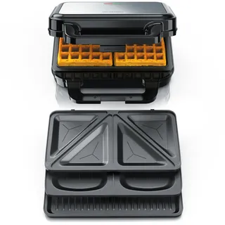 Arendo Sandwichmaker 3-in-1, 900 W, Cool Touch, Antihaft, BPA frei,