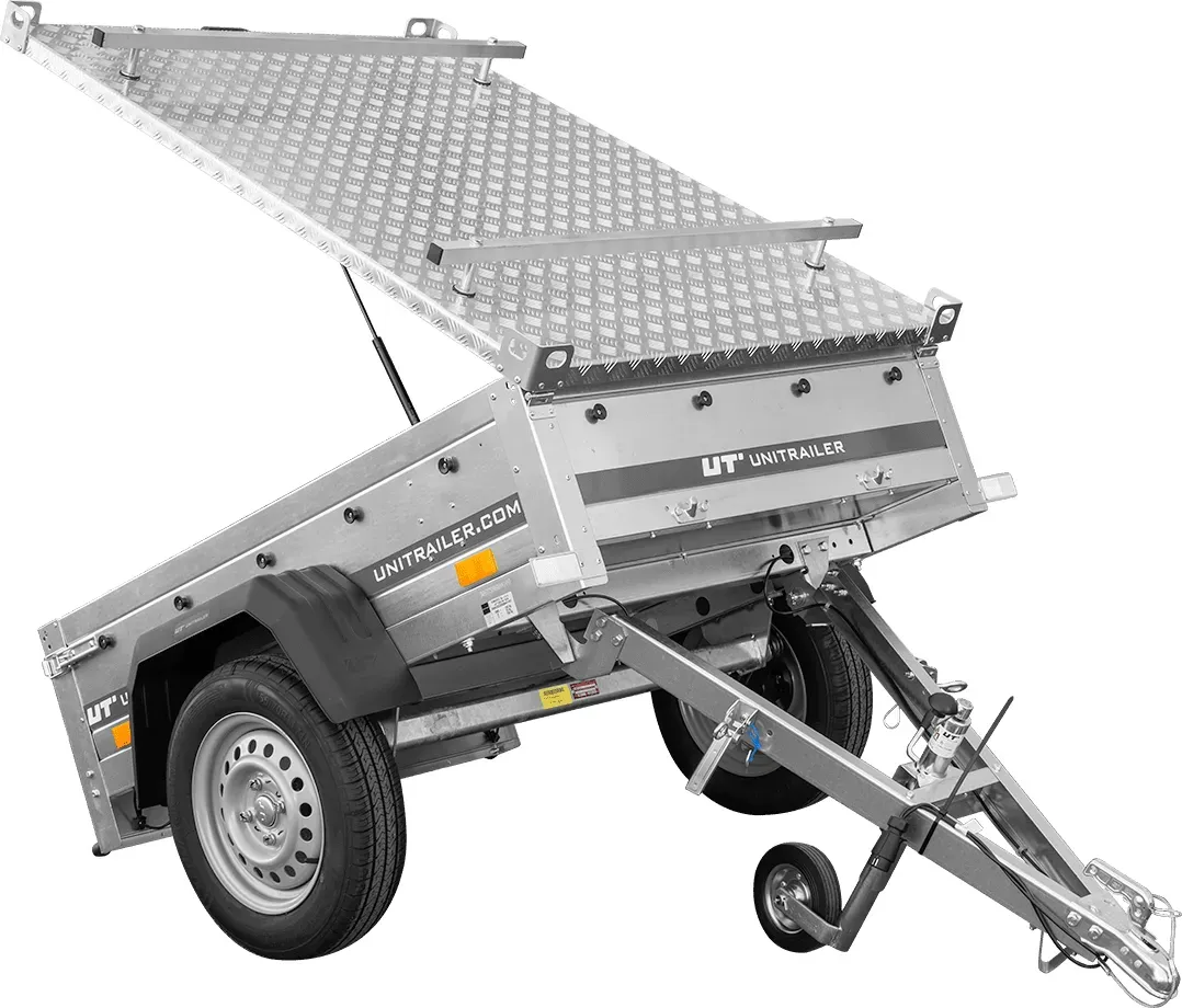Einachsanhänger 750 kg, 150 x 106 cm Garden Trailer 150 KIPP mit Aluminium-Deckel