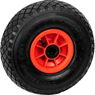 Grafner Sackkarrenrad Bollerwagenrad luftbereift, 3.00 / 3.00-4, Ø 260mm, 20 mm Achse, 80 kg Traglast, Kugellager, Sackkarren Bollerwagen Ersatzrad Luft Rad Reifen Gartenwagen Karre