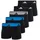 Cotton Boxershorts Schwarz/Grau/Blau L 5er Pack
