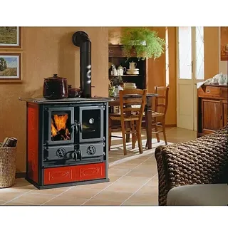 La Nordica Küchenherd Rosetta Bordeaux , Raumheizvermögen: 7,9 kW 226m3