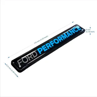 Ford Performance 3D Emblem – inkl. Klebehalter – hochwertiges Doming Aufkleber Set für Auto, Werkstadt u.v.m. – wetterfest & UV-beständig (Ford weiß, Performance dunkelblau)