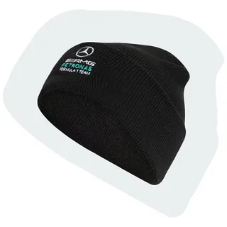 adidas Unisex Mercedes - Amg Petronas Formula 1 Team DNA Beanie Hat, Black/White, XXS-XS