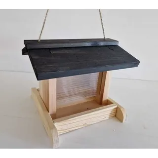 Conni Oberkircher's Vogelhaus Emma mit Plexiglasscheibe aus Holz natur