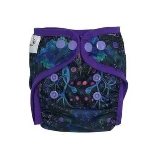 Pucktuch mit Besatz - NEON SPLASH für Neugeborene von 3-8 kg