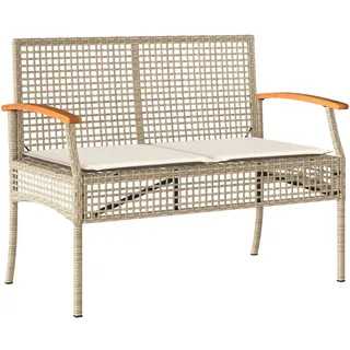 vidaXL Gartenbank mit Kissen 108 x 57 x 85 cm Beige