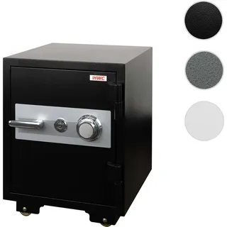 Mendler Tresor HWC-L48, feuerfest (60min) Safe Geldschrank Doppelbolzenverriegelung, 72kg Metall 60x46x47cm 39L - schwarz