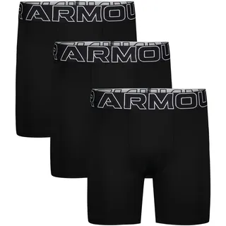 Under Armour Performance-Boxershorts für Jungen, leichte und glatte Stretch-Passform, Schwarz, 3 Stück, L - L