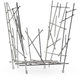 Alessi Blow Up FC15 Design Zeitungsständer, Chromstahl, Poliert