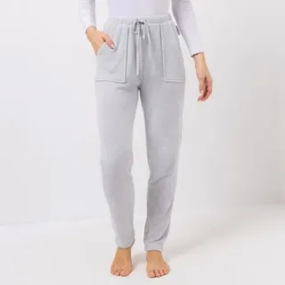 MONT CHALET Damen-Hose uni Angora-Imitat aufgesetzte Taschen
