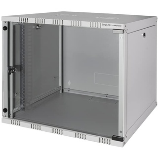 Logilink W09A40G ECO Wandschrank 9HE (400mm Tiefe), Flat Pack (unmontiert), 48,26 cm (19 Zoll) lichtgrau