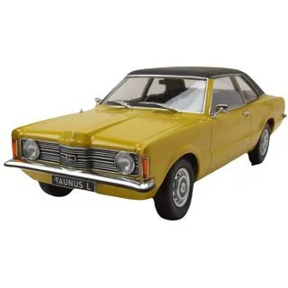 KK Scale Modellauto Ford Taunus L 1971 gelb matt schwarz, Maßstab 1:18 gelb