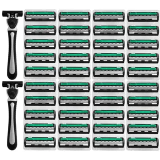 Einwegrasierer Set 42 Rasierklingen Rasierer Men Herren Nassrasierer 3 Klingen