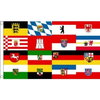 AZ FLAG - Flagge 16 Länder Deutschlands - 150x90 cm - Bundesland Fahne 100% Polyester mit Messing-Ösen - 110g
