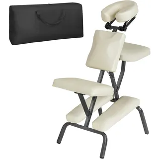 TECTAKE Massagestuhl aus Kunstlederbeige
