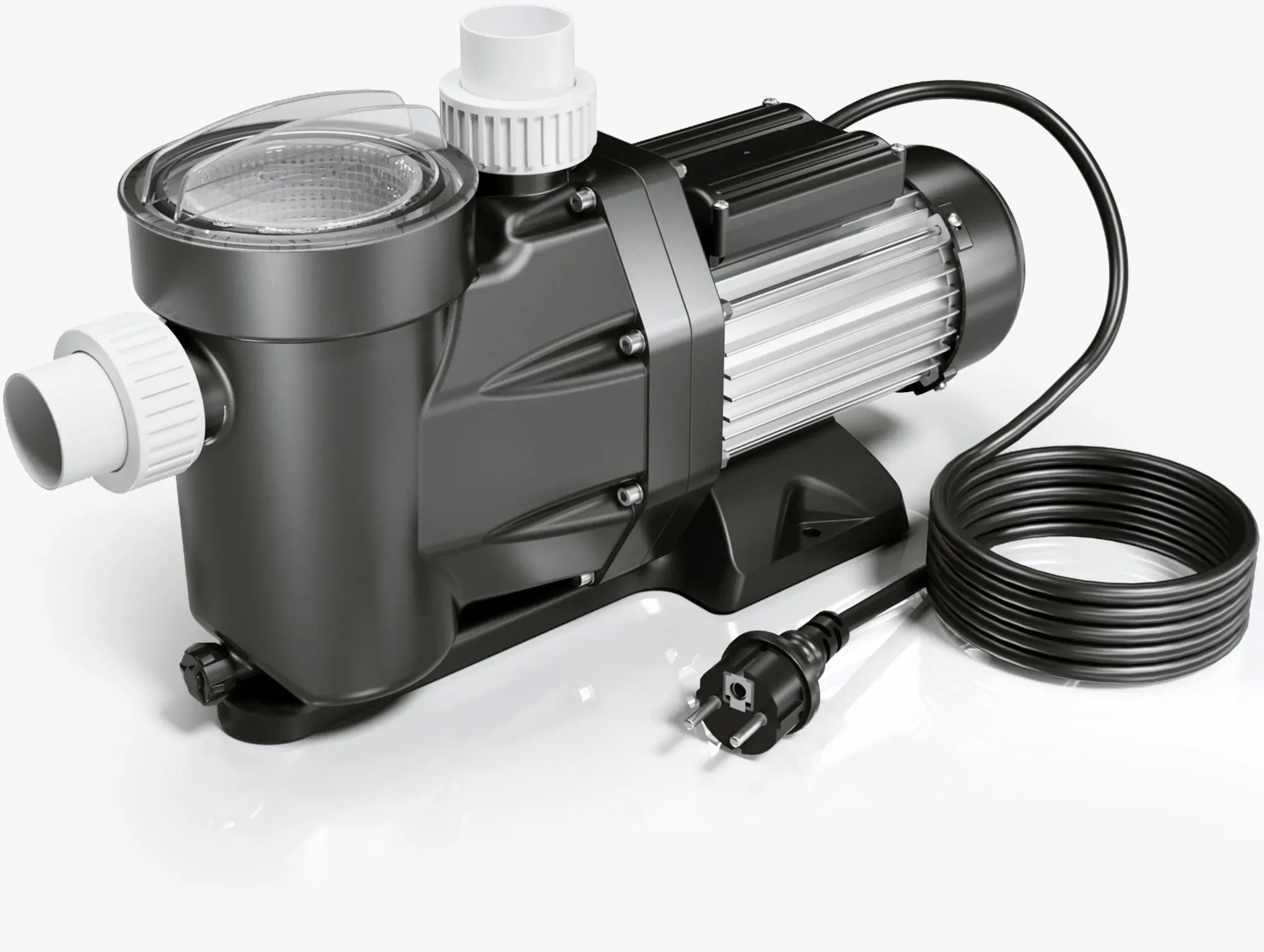 WilTec Poolpumpe 33600 l/h 1500 W Schwimmbadpumpe Filterpumpe Umwälzpumpe