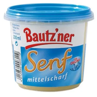 Bautzner Senf mittelscharf 200 ml Becher