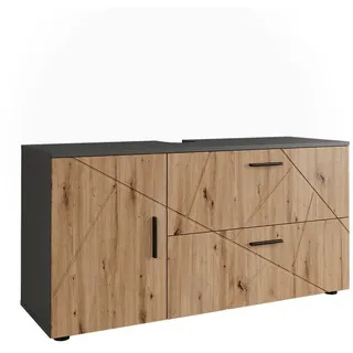 Vichy Vicco Waschbeckenunterschrank Irma, 120.1 x 60.6 cm mit 2 Schubladen und 1 Tür