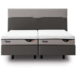 TEMPUR® Boxspringbett 180x200 Duo Leather/Charcoal Grey ohne Matratzen