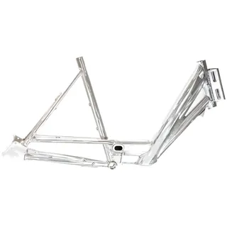 Non-Branded Fahrradrahmen 26 Zoll Alu Damen Fahrrad Rahmen Bike Nabenschaltung Disc Rh62cm silberfarben