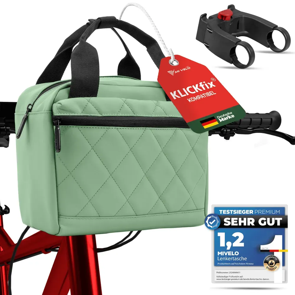 Lenkertasche mit Tragegriff 6L „LUNA“ - Mint - Bestseller,oft gekauft