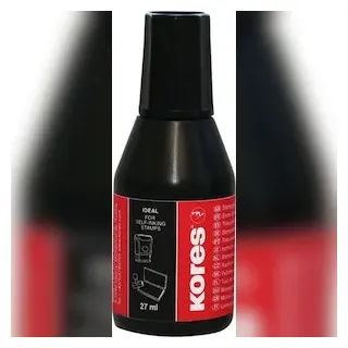 KORES Stempelfarbe 28,0 ml Schwarz 10 St.