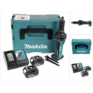 Makita DGD 800 RMJ Akku Geradschleifer 18V + 2x Akku 4,0Ah + Ladegerät + Makpac
