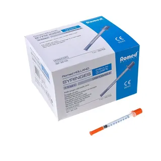 Romed Insulinspritzen U-100 steril 100 I.E. / 1ml 1 x 100 Stück)