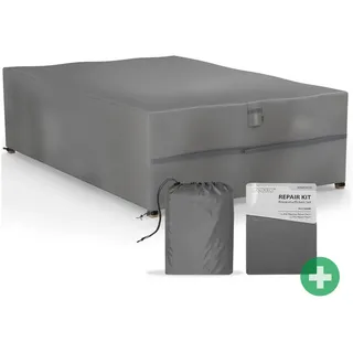 Sanzaro Abdeckung für Loungemöbel Winterfest RipStop-Technologie mit 600D Oxford Gewebe| 320g Reißfest und UV-Beständig Wasserdichte Abdeckhaube
