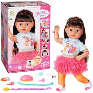 BABY born® BABY born Sister Play & Style Brunette 43 cm,