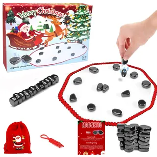 Magnetisches Schachspiel Steine, Tragbares Magnet Schach Magnetic Chess Game Schachbrett Magnetisch Tisch Magnetspiel für Kinder Erwachsene Geburtstag (D)