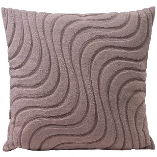 Gözze Kissenhülle OCEAN, Taupe - 40 x 40 cm - mit Reißverschluss - Wellen-Muster