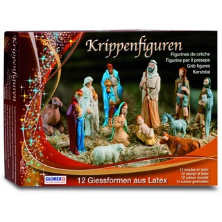 GLOREX Latex Krippenfiguren Set, Andere, Mehrfarbig, 31 x 22 x 6,5 cm