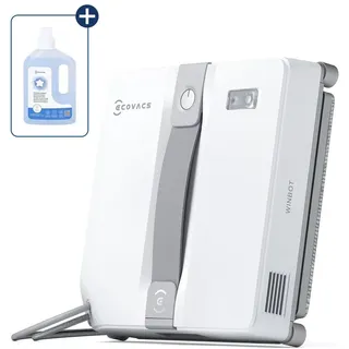 ECOVACS WINBOT Mini Fensterputzroboter mit 1L Original Fensterreinigungsflüssigkeit Grau - Grau