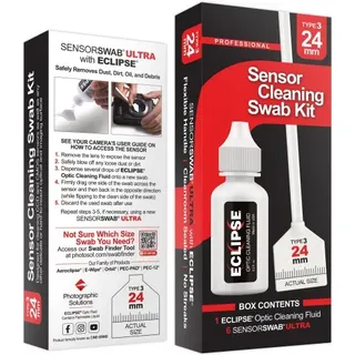 PHOTOSOL Sensor Cleaning Swab Kit 6x 24mm/15ml Eclipse #KE-US3