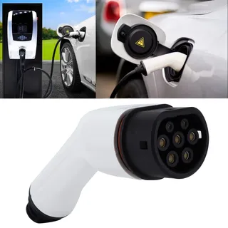 Elektroauto Typ 2 Stecker, 32A EV-Ladegerät Weiblich Stecker, Typ 2 IEC 62196 EV Charger Ladestecker, für Typ 2 PHEV EV Elektrische Motorräder E-Bikes, IP44 Schutz, 3-Phase 32A (22 kW) Weiß EU 480 V