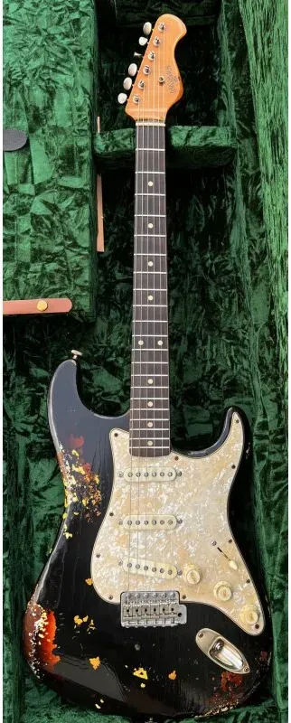 Maybach Stradovari Masterbuilt by Nick Page Black Over Sunburst Heavy Relic