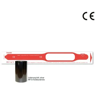 Armilla® STICK TTP Erwachsene rot – Patientenarmband 26 mm x 270 mm / 250 Armbänder pro Rolle
