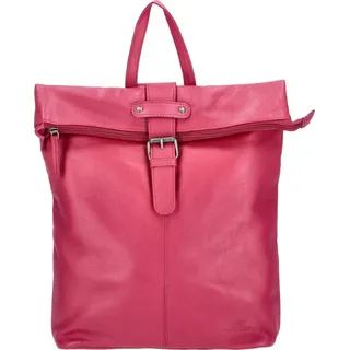 The Skandinavian Brand Damen Leder Rucksack fuchsia