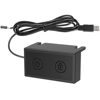 Ljmyy Multifunktionale externe PC-Netzschalter, Bildschirmtaste, USB-Netzteil-Steuerung für Zuhause, Büro, Desktop, Internet, Einschalten und Sperrbildschirm