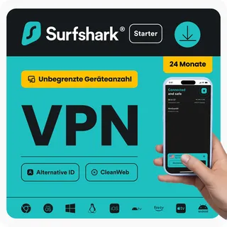 Surfshark VPN 2 Jahre 1 User unlimitierte Geräte
