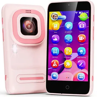 Ashfly Kinder Handy Smartphone–3,97 Zoll Kinderhandy Mit Doppelkamera, 8 GB Kinder Smartphone Mit über 200 STEM Lernspielen für ab 4 5 6 7 8 9 und 10 Jahren, Geschenk für Mädchen und Jungen