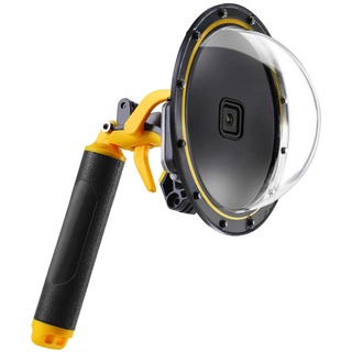 Sjpzwcrl Dome Port für GoPro Hero 13 Hero 12 Hero 11 Hero 10 Hero 9 Schwarz, Unterwasser Wasserdichtes Tauchgehäuse Abdeckkoffer mit Handschwimmender Griff für GoPro Hero 13 12 11 10 9 Action Kamera