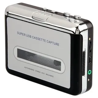 BW Tragbarer Kassettenspieler/Kassetten-zu-MP3-Konverter, Capture Kassettenband auf MP3/CD-Audio über USB