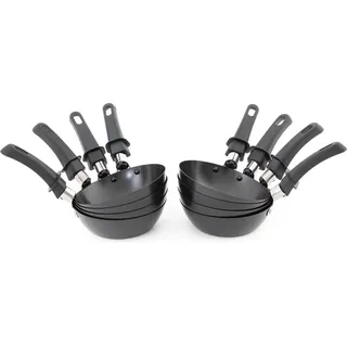 Fritel Gourmet Wok und Pfannkuchen, Pfanne + Kochtopf, Schwarz